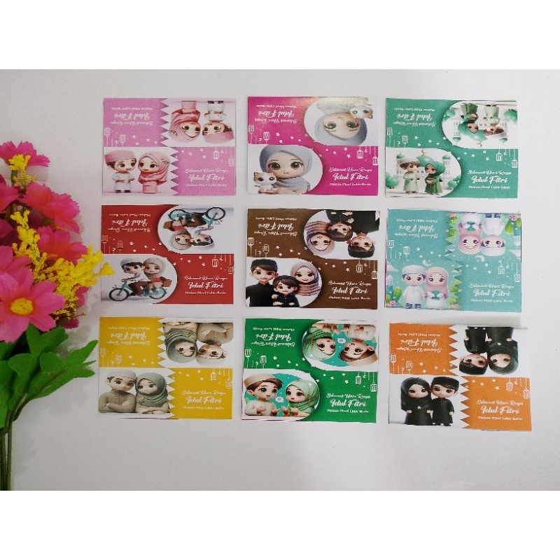 

100 lembar label idul fitri 8x3cm dua sisi