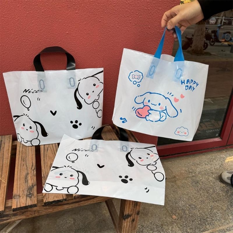 

10pcs KANTONG GODDIE BAG MOTIF LUCU /TAS FASHION MOTIF KUROMI HELLO KITTY / PLASTIK GIFT BAG NATAL LUCU GP-01