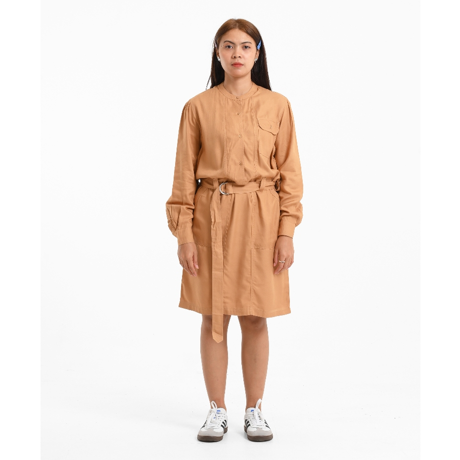 Greenlight Kemeja Terusan Lengan Panjang Wanita Polos Basic Plain Long Shirt With belt 130423