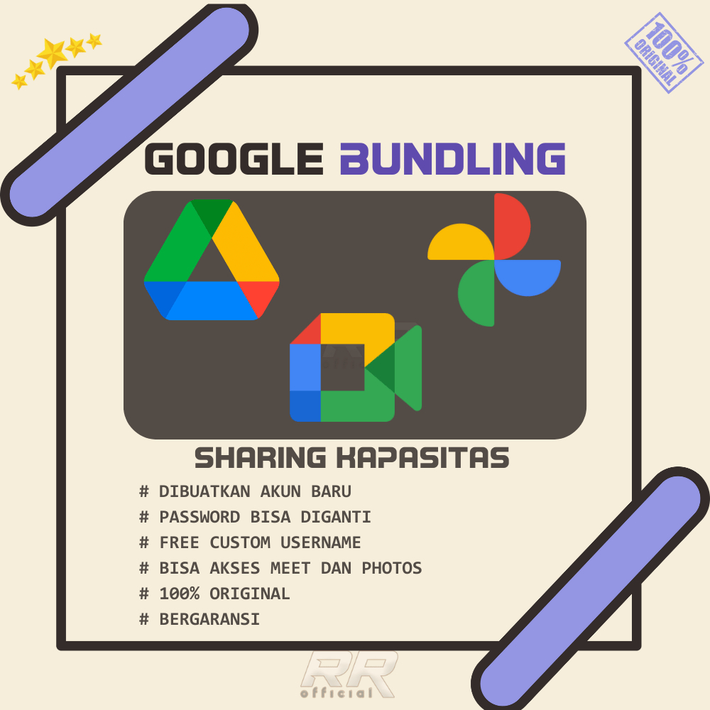 [BUNDLING] Google Drive + Google Photos + Google Meet unlimited Lifetime Bergaransi Gdrive