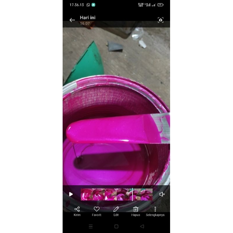 Cat custom Warna Pink Magenta PU 500 ML
