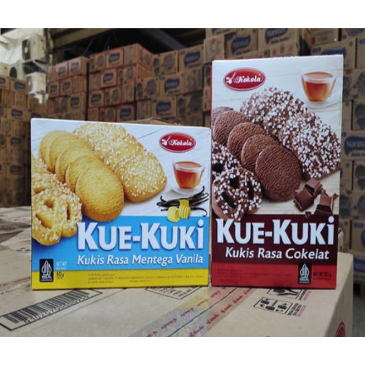 

Kokola Kue Kuki 80gr Box - Biskuit Kukis Kokola dapat dua coklat dan vanila