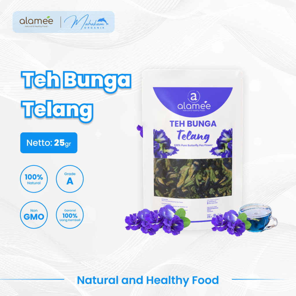 

ALAMEE Teh Telang Bunga Kering Butterfly Pea Tea Organik Dried Flower Herbal 25gr