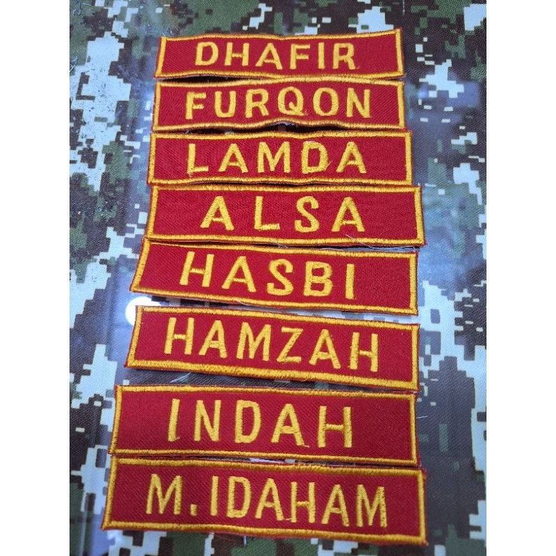 nama bordir pdh atau kemeja kombiasi ppm custome