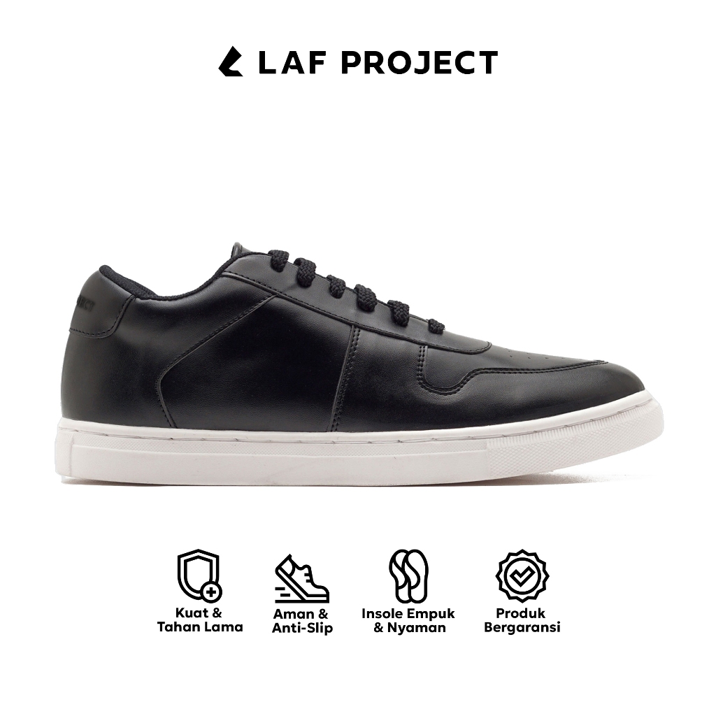 LAF Project - Sepatu Sneakers Pria Hitam Putih Casual Kasual Original Air Adam