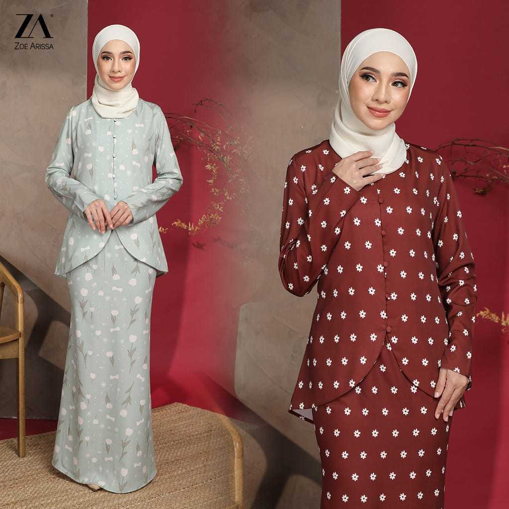 Lucinda Kurung Floral Printed Kurung Nursing by Zoe Arrisa//Jastip Baju Kurung Malaysia//Zoe Arissa