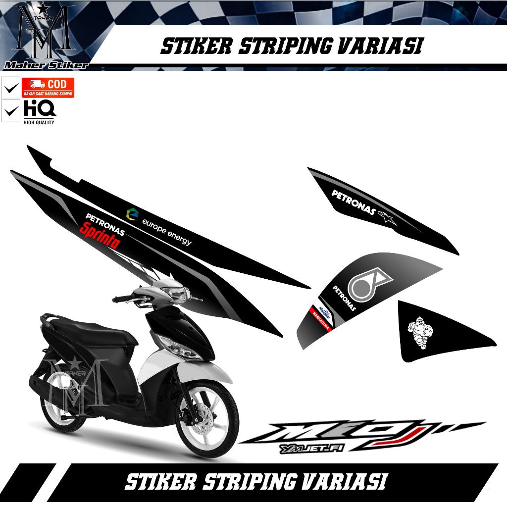 Striping Mio J Variasi Petronas