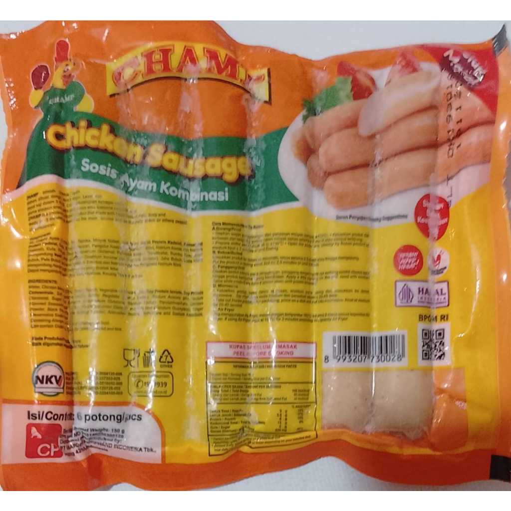 

Champ Chic Sausage Sosis Ayam 150GR Harga Promo