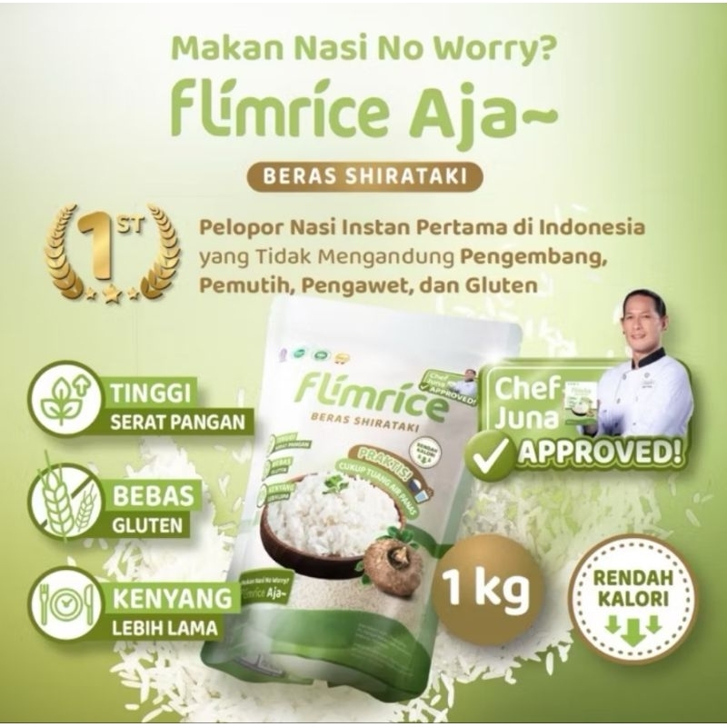 

FLIMRICE 1 KG BERAS SHIRATAKI DIET BERAS FLIMTY
