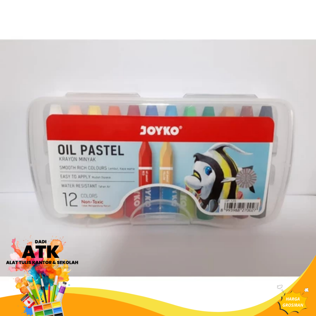 

Crayon Joyko 12 Oil Pastel Colours - Krayon Joyko