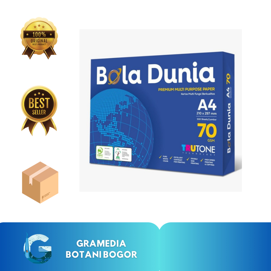 

Gramedia Bogor - Bola Dunia Kertas FC 70GR A4 210X297