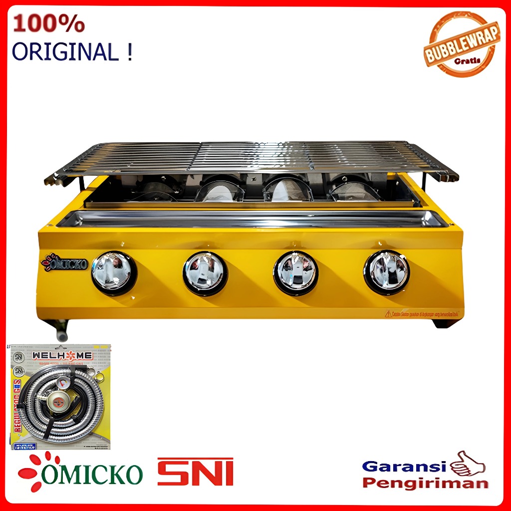 Kompor Sosis Bakar Kompor Sate Kompor Bakaran  4 Tungku SNI Bergaransi Omicko