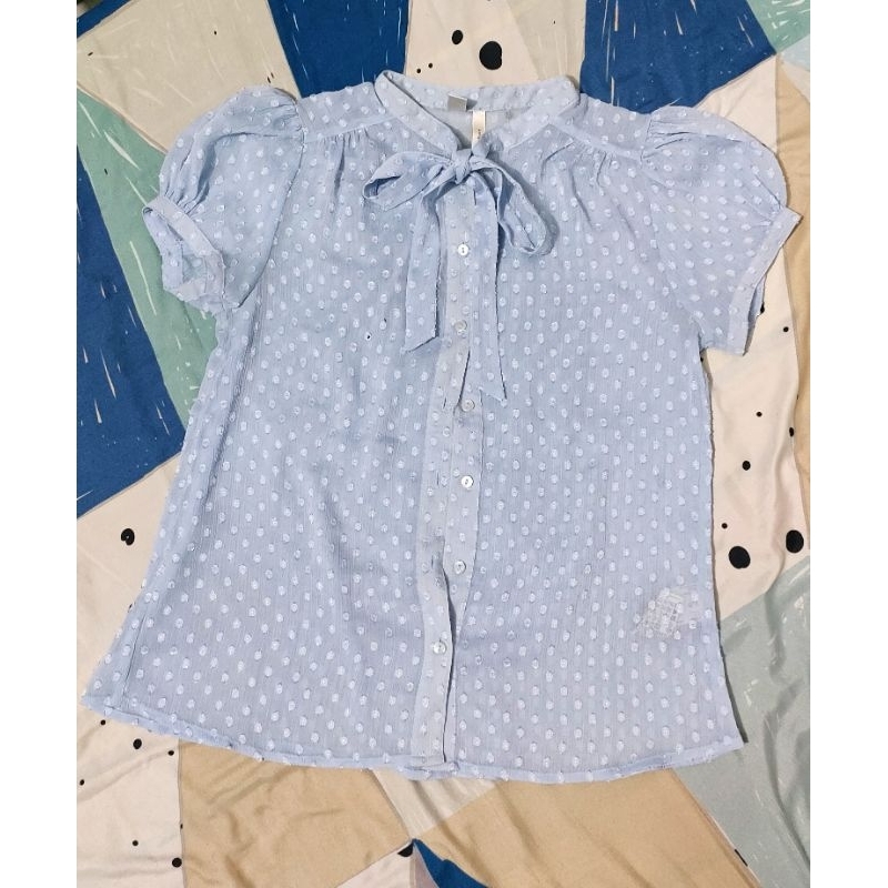 Atasan Wanita MNG/Atasan Transparan/Blouse Kemeja/PRELOVED