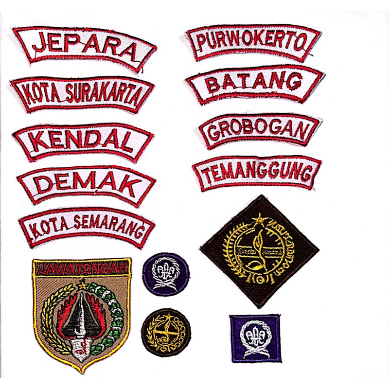 1 Set Bet Pramuka Lengkap Bordir | Seluruh Wilayah Jawa Tengah | Jawa Timur | Jawa Barat | Bali | Ba