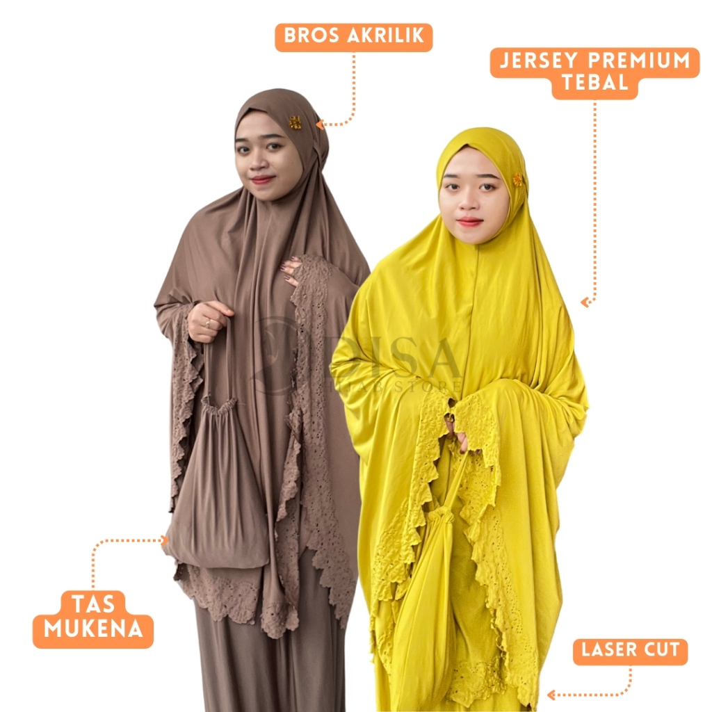 Disa Hijab - NEW ARRIVAL MUKENA JERSEY PREMIUM MALAYSIA JUMBO LASER CUT