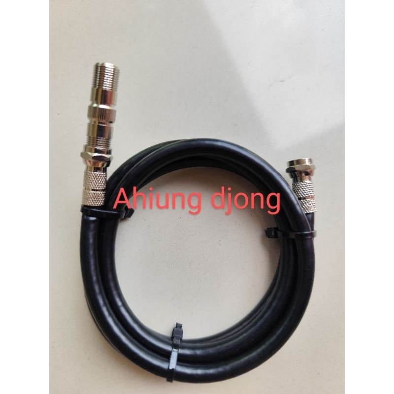 KABEL ANTENA TV RG6 + KONEKTOR F DAN SAMBUNGAN ANTENA