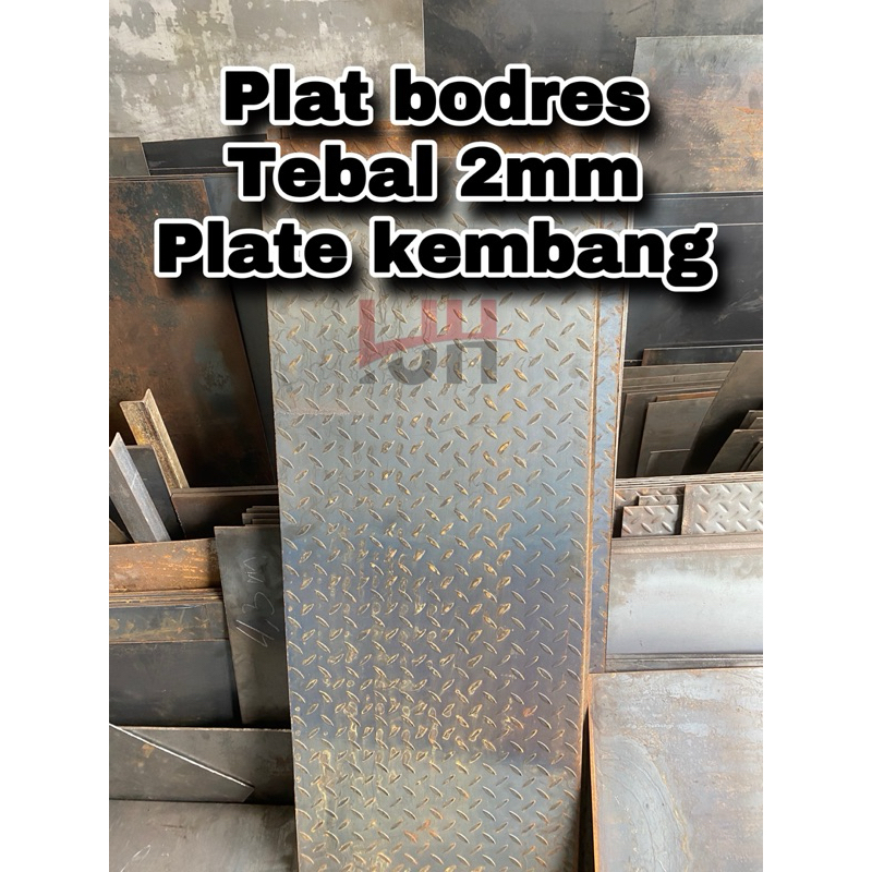Plat bodres tebal 2mm plat besi bodres plate kembang