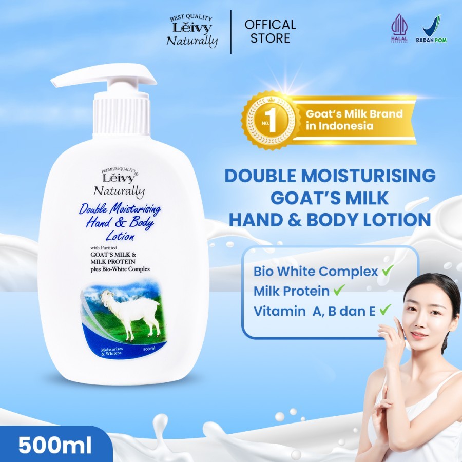 Leivy Body lotion Hand Body Cream Whitening Moisturising Melembabkan kulit 500ml Pump - All variant