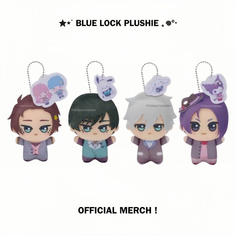 (OFFICIAL MERCH) Chibigurumi Sanrio Itoshi Sae, Rin Itoshi, Seishiro Nagi, Reo Mikage/Boneka Plushie