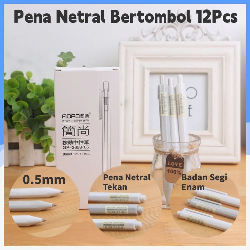 

Gel PenBolpoin Pena Pulpen Tinta Murah Gel Cair Pena Transparant Perlengkapan Kantor Sekolah