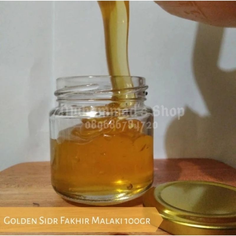 

Madu Yaman Golden Sidr Fakhir Malaki Asli dan Murni ( Lebah Liar ) Unpasteurized 100gr Lulus Uji Lab.