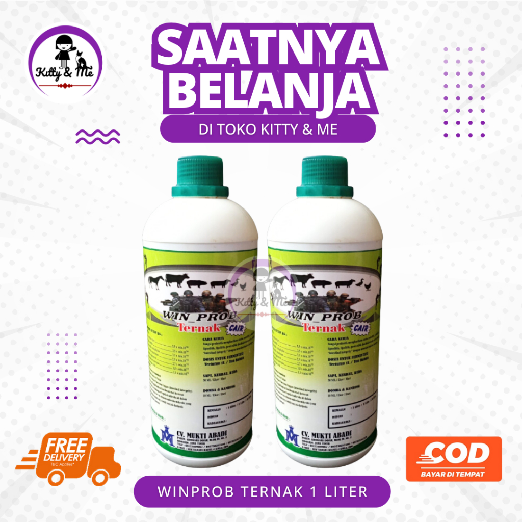 WINPROB TERNAK 1 LITER - Probiotik Kambing,Sapi Dan Domba