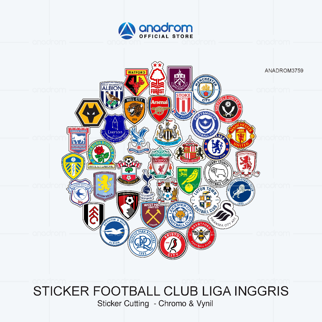 

Sticker Pack Logo Club Liga Inggris | Sticker Logo Club Sepak Bola | Stiker Logo Club Footbal Edition | Sticker liga Champion Sepak Bola | Anadrom 3759