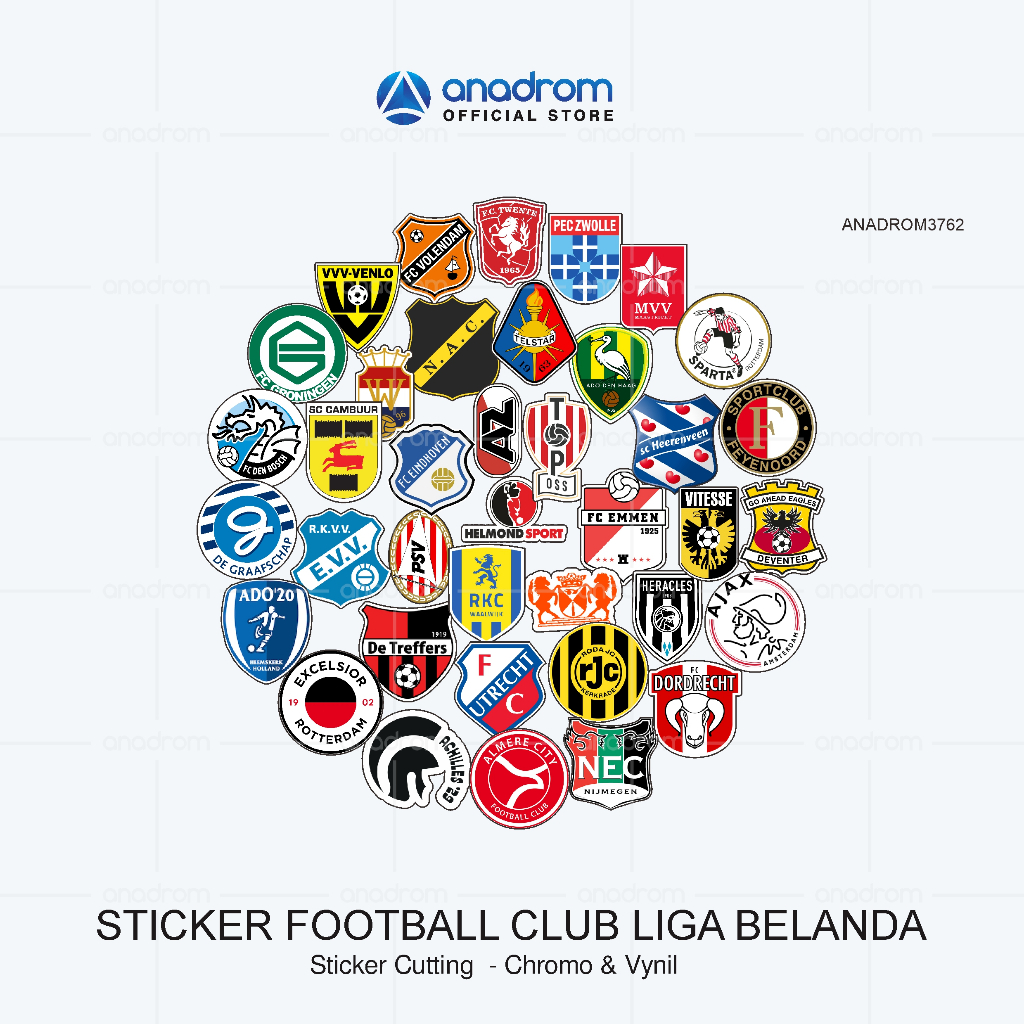 

Sticker Pack Logo Club Liga Belanda | Sticker Logo Club Sepak Bola | Stiker Logo Club Footbal Edition | Sticker liga Champion Sepak Bola | Anadrom 3762
