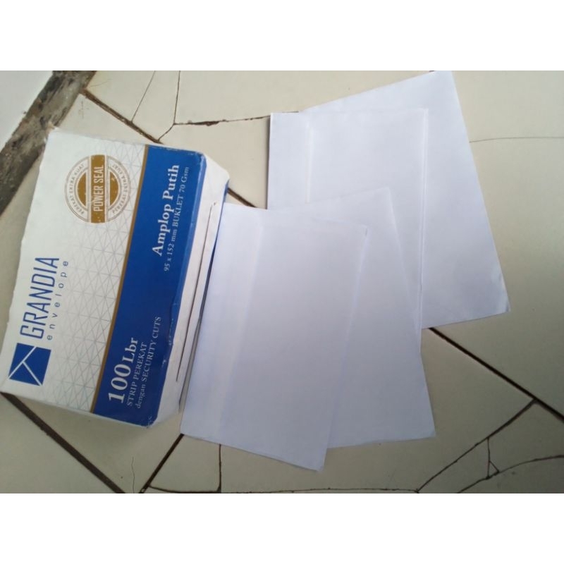 

15 Lembar Amplop Putih Ukuran 95 X 152 mm