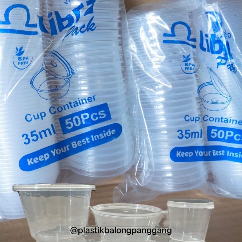

CUP SAMBAL MEREK LIBRA/KLIRR SEMUAH UKURAN 25ML / 35 ML / 60 ML / 1 PACK ISI 50 PCS/BIJI