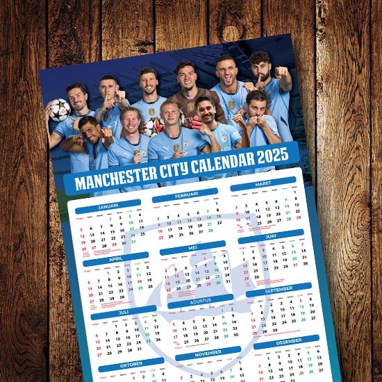 

Kalender Bola 2025 Edisi Manchester City