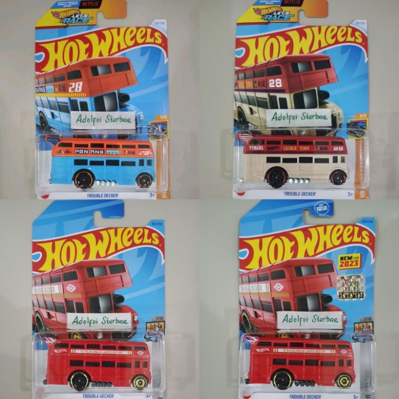 hotwheels hot wheels trouble decker bis bus tingkat mirip london bus bis merah hw metro akta factory