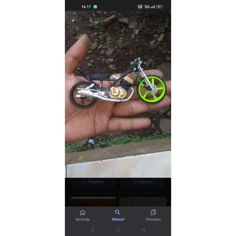 miniatur diecast motor Suzuki Satria Fu