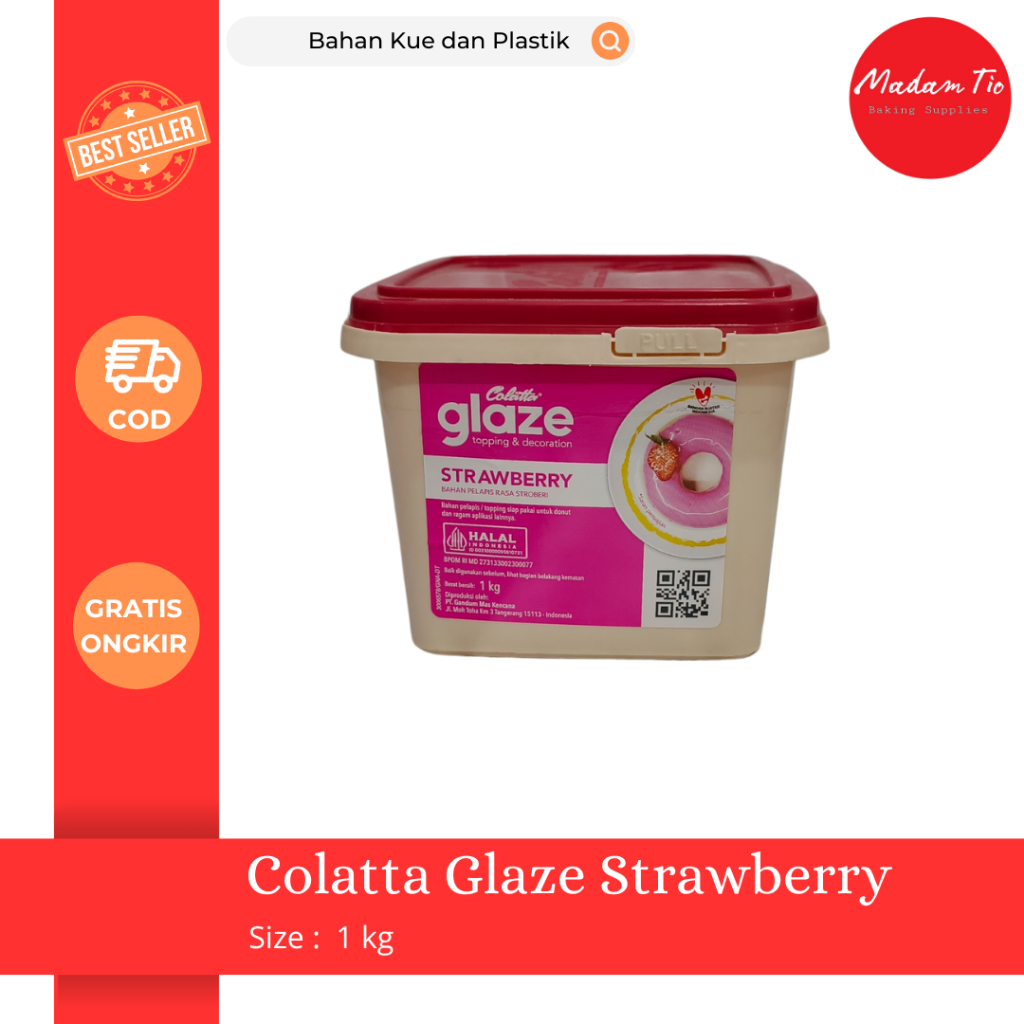 

Colatta Glaze Strawberry 1kg 1pcs