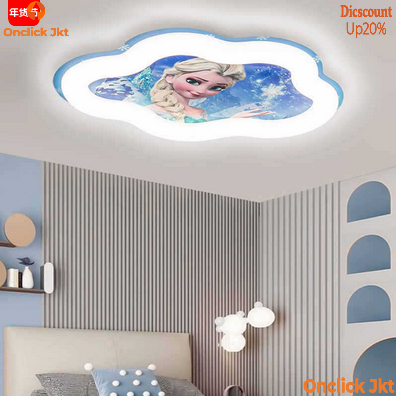 Lampu Plafon LED Mewah Hias Kamar Anak Perempuan Princess Elsa Lampu Plafon Kamar Tidur Anak Frozen