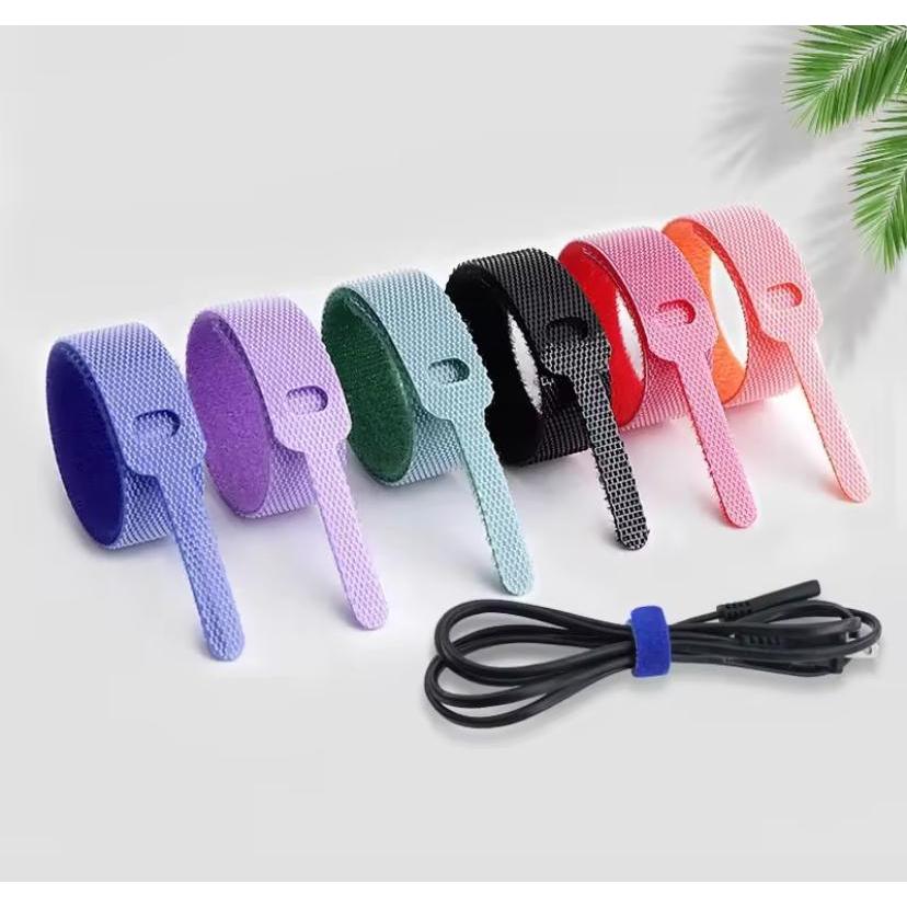

10x150mm Data Cable Ties Sticky Strip Fixing Tape Nylon Self-Adhesive Tape Cable Management Tape Needle Ties
