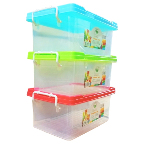 Q Seven Box Container 5,5 Liter (Kotak Serbaguna) 7803 Green Leaf