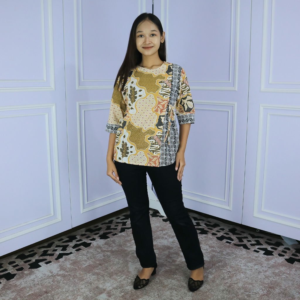 BLOUSE BATIK WANITA BLOUSE KERJA BATIK RIA KENCANA