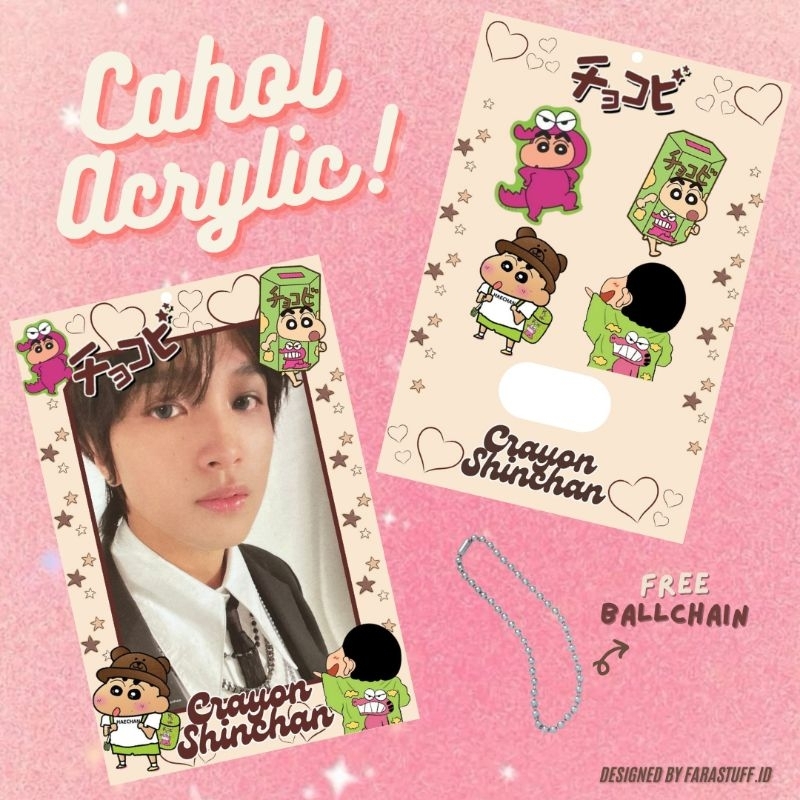 PHOTOCARD HOLDER / CAHOL ACRYLIC CRAYON SHINCHAN CHOCOBI HAECHAN NCT