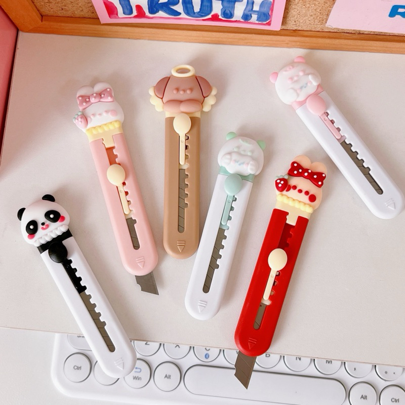 Cutter Pisau Panjang Tajam Pisau Ukir Karakter Lucu #KS0