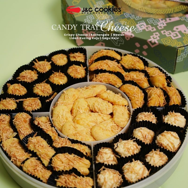 Candy Tray JNC COOKIES PREMIUM FREE GABLE BOX CANTIK/ KUE KERING LEBARAN/HAMPERS JNC COOKIES/CT JNC 
