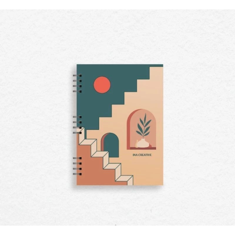 

Ina Creative Notebook Spiral Hardcover Diecut A5 | Diary book | Jurnal book