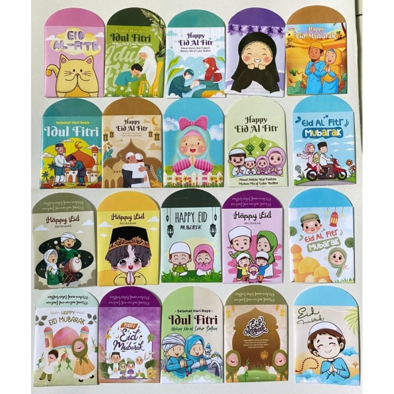 

(10 pcs) Amplop lebaran Muslim lucu kartun aestetik