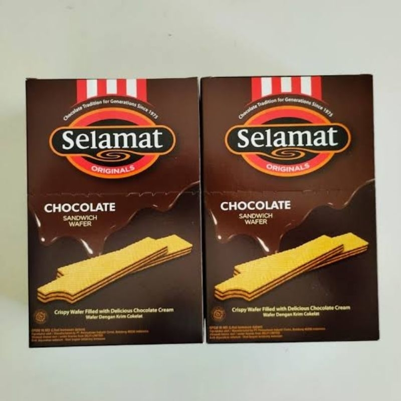 

Wafer Selamat Rasa Cokelat isi 20 Pcs - Chocolate Sandwich Wafer