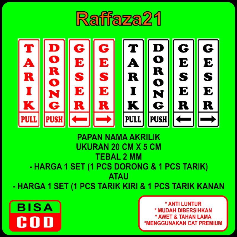 

Papan Nama Akrilik Ukuran 20x5 cm 1set