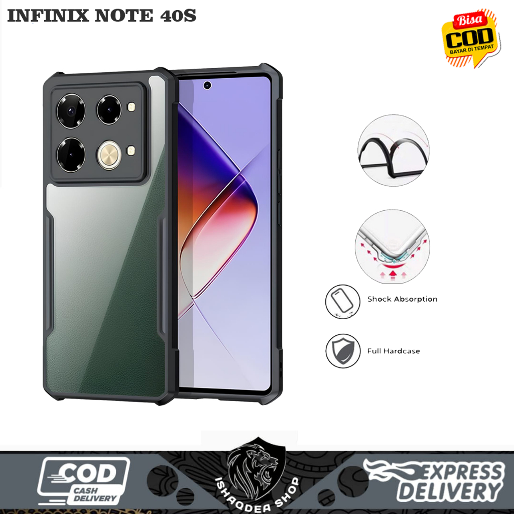 CASE SHOCKPROF INFINIX NOTE 40S HARDCASE ARMOR TRANSPARAN