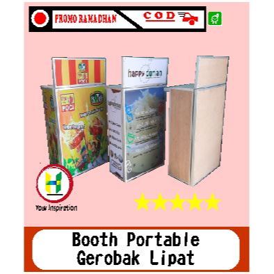 Booth Portable 2025/ Gerobak Lipat/ Gerobak Alumunium/ Minimalis/ Murah/ Booth/ Portabel/ Rombong