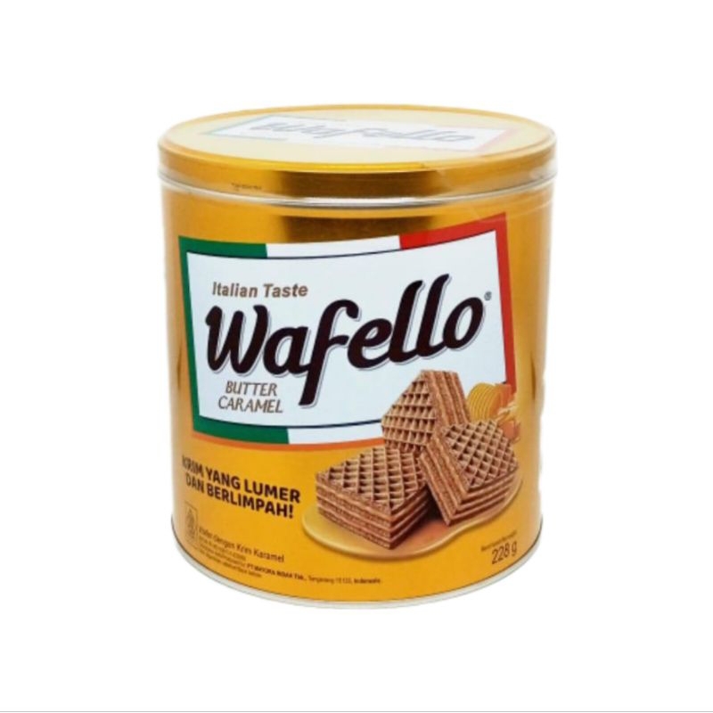 

Roma Wafer Wafello Butter Caramel Kaleng 228g