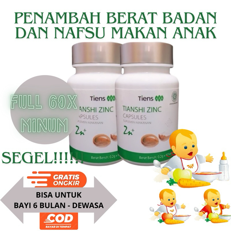 COD (GRATIS-ONGKIR) Zinc Capsule Vitamin Penambah Nafsu Makan Anak bisa dikonsumsi dari bayi 6 bulan