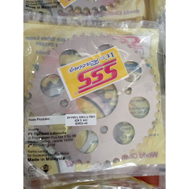 Gir SSS Megapro 428-44 CB150R CBR150 Sonic Supragtr Gear original sss